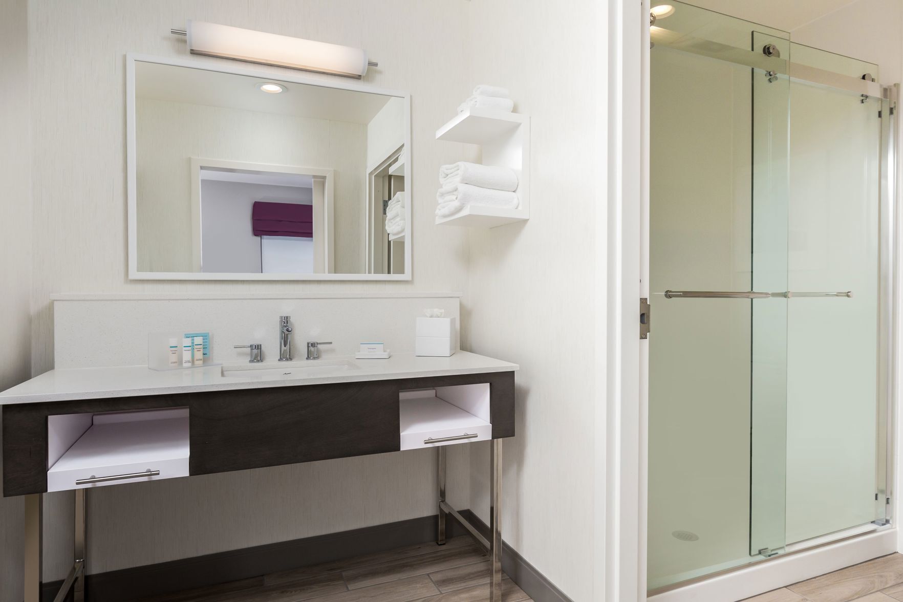 Bathroom | Hair dryer, towels, soap, shampoo