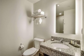 Shower, rainfall showerhead, free toiletries, hair dryer - New Bedford Harbor Hotel (New Bedford)