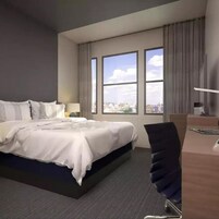 Roupas de cama premium, espaço de trabalho para notebook