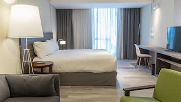 Ropa de cama de alta calidad y minibar