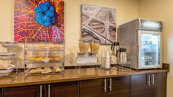 Free daily self-service breakfast