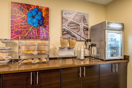 Free daily self-serve breakfast
