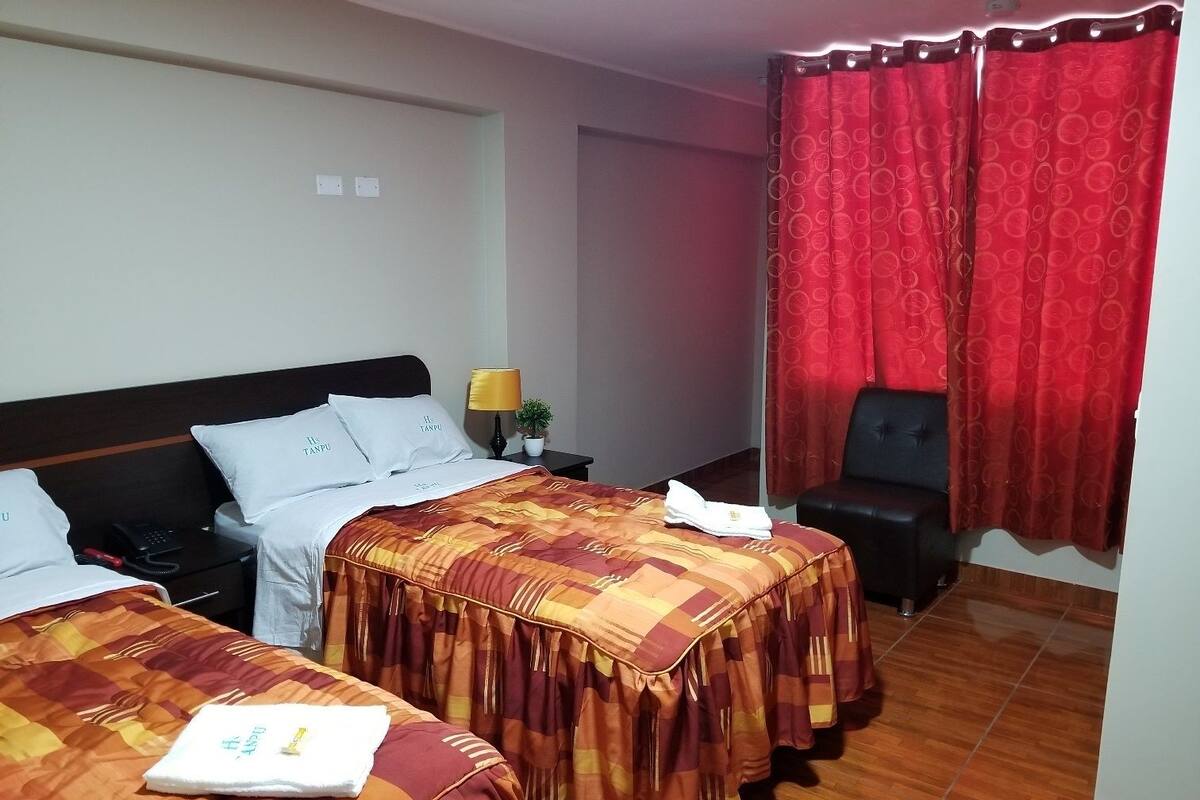 Chambre avec lits jumeaux | Bureau, accès au Wi-Fi (inclus)