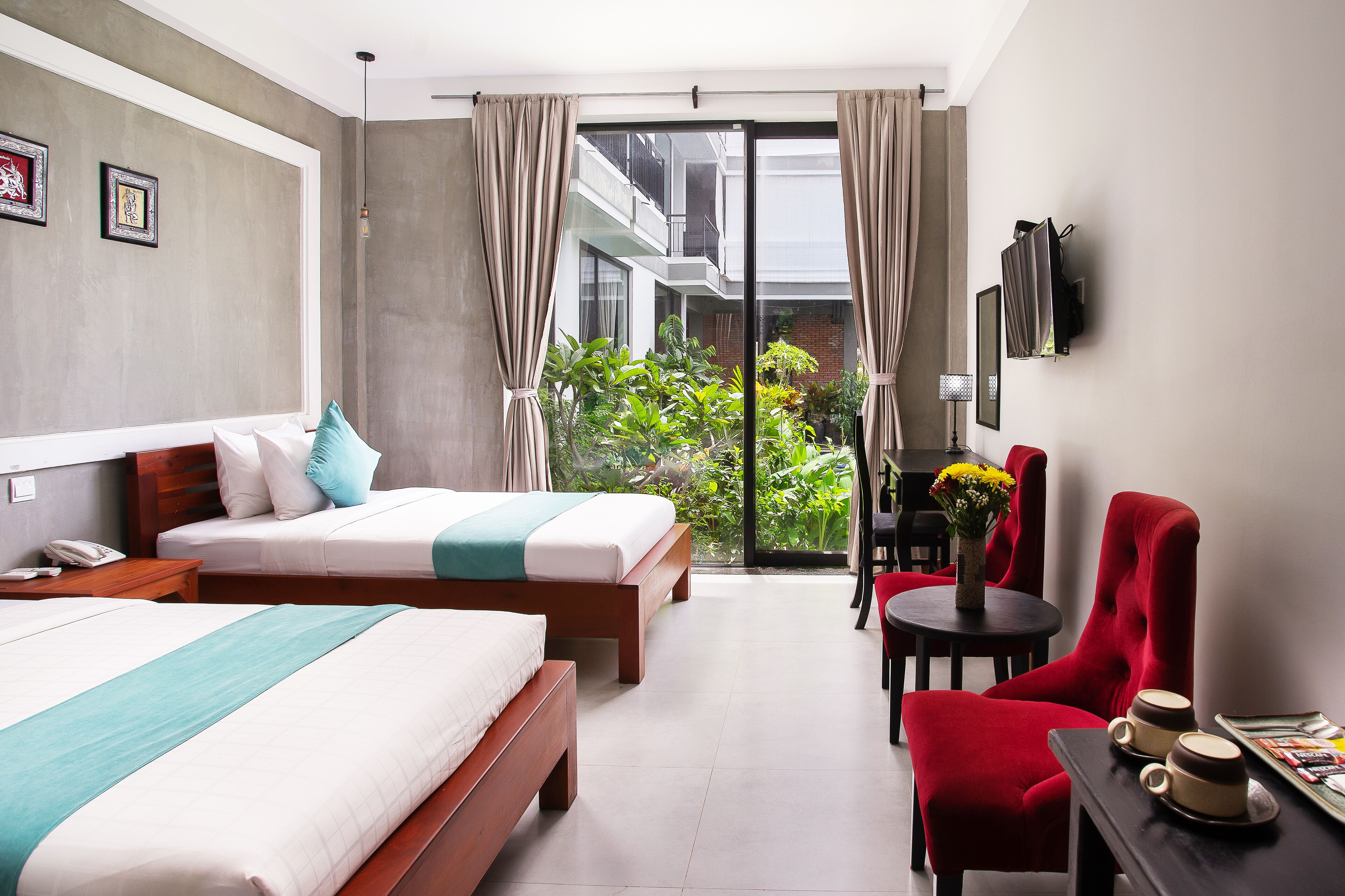 Family Room, 1 Bedroom, Balcony, Pool View | Balcony view - Central Blanche Residence (Siem Reap)
