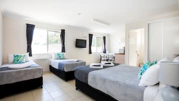 Family Room | Pillow-top beds, desk, iron/ironing board, free WiFi