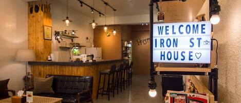 42-inch flat-screen TV with cable channels, TV