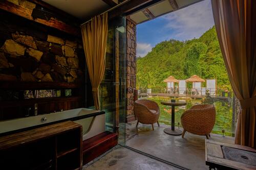 Chambre Signature, 1 chambre, balcon, vue sur la montagne | Terrasse/patio