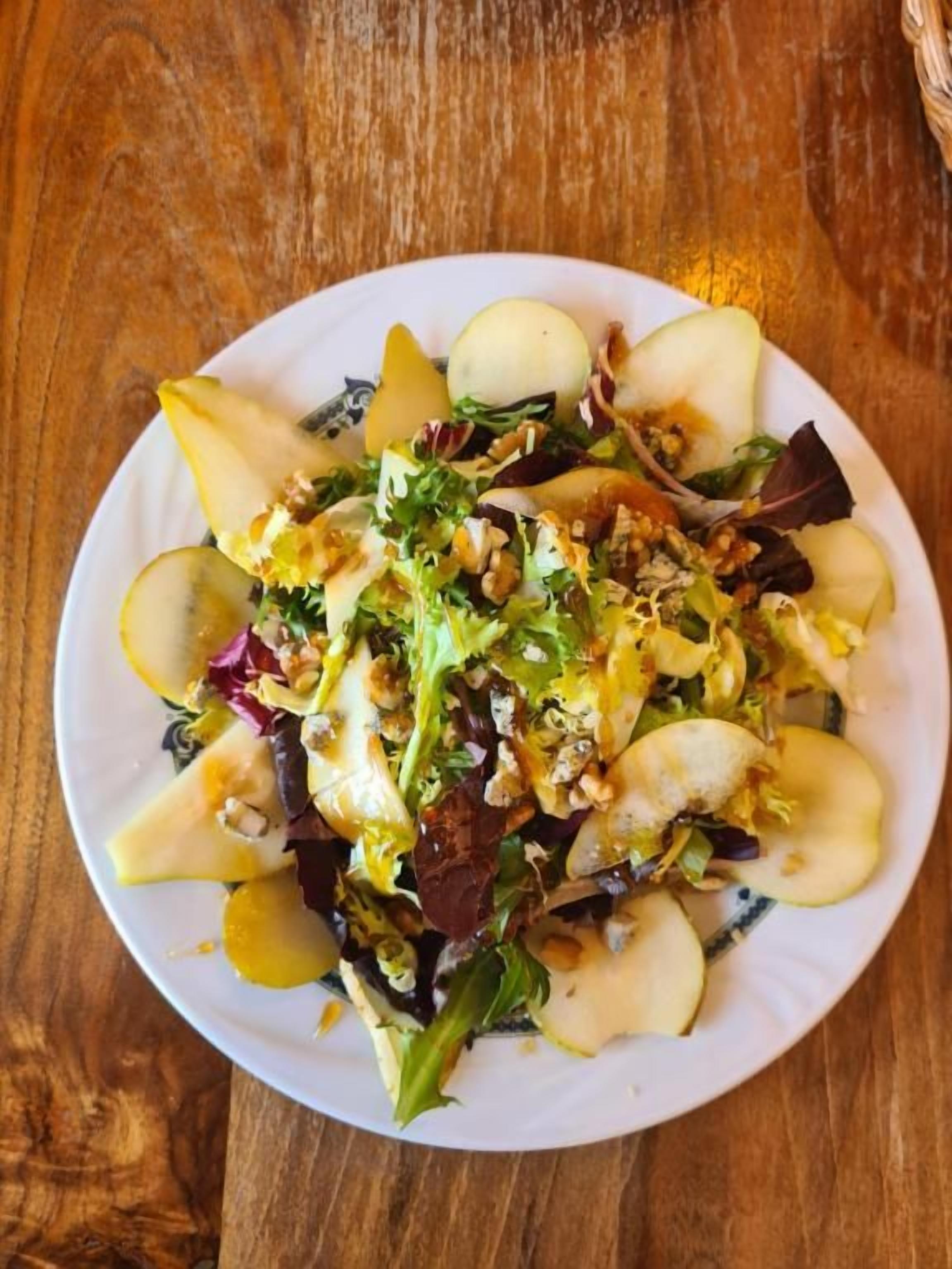 A plate of food with various ingredients.