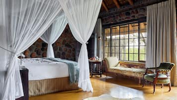 Luxury Private Bungalow with 2 Game Drives | 1 間睡房、埃及棉床單、羽絨被、房內夾萬