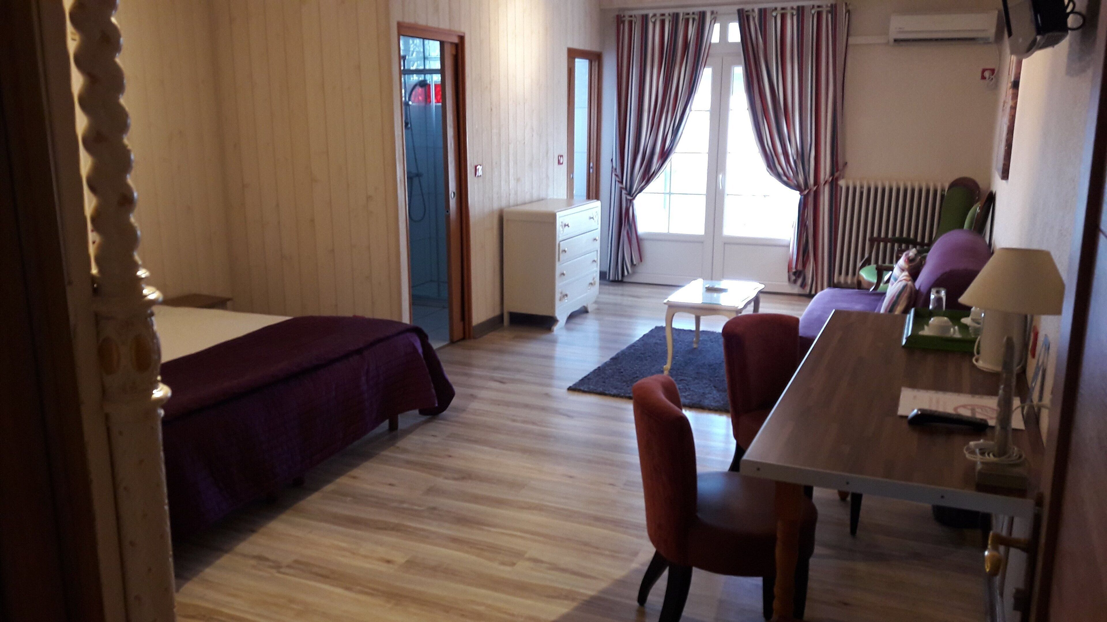 1 bedroom, individually decorated, blackout curtains, iron/ironing board