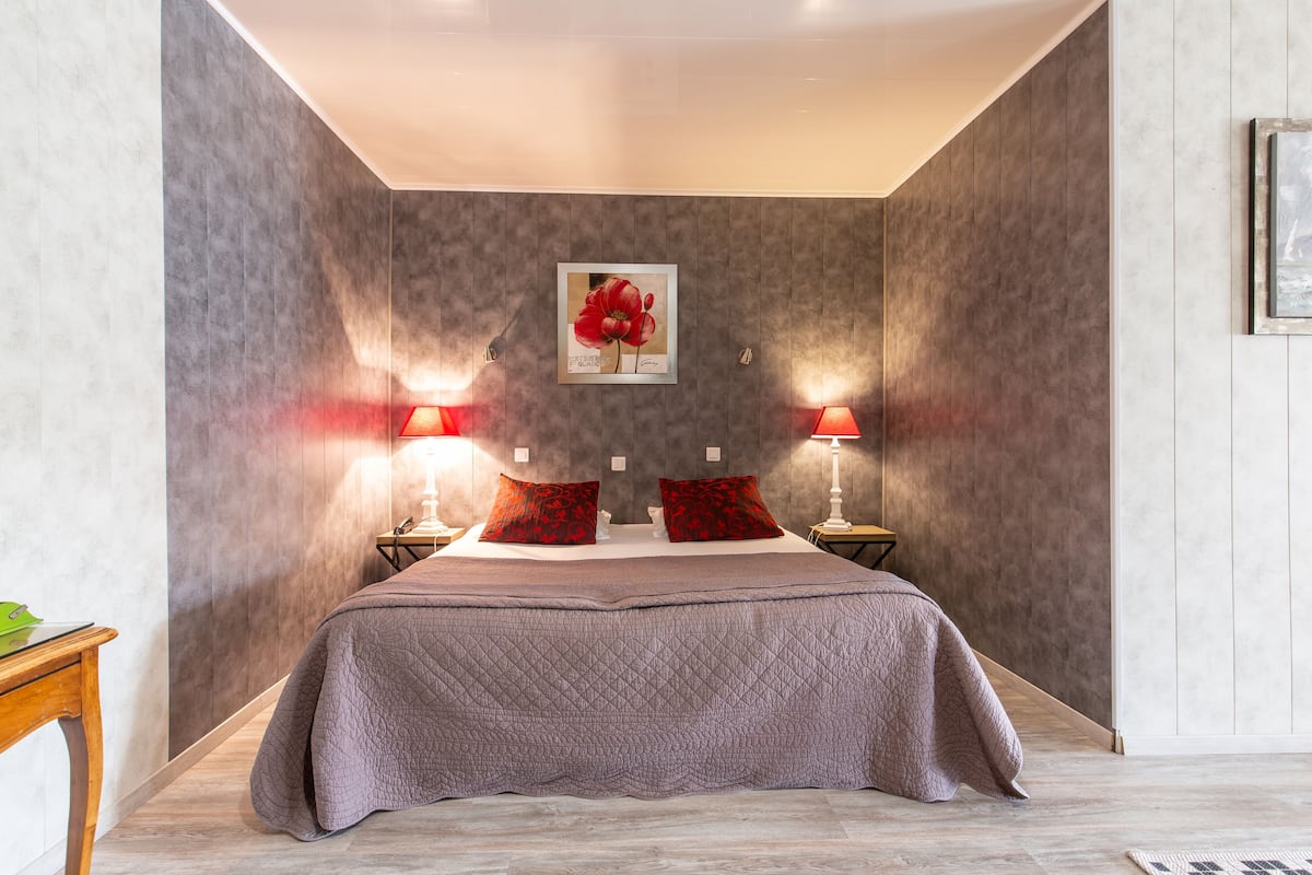 1 bedroom, individually decorated, blackout curtains, iron/ironing board