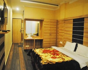 In-room safe, desk, rollaway beds, free wired Internet