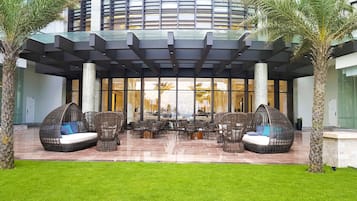 Outdoor banquet area