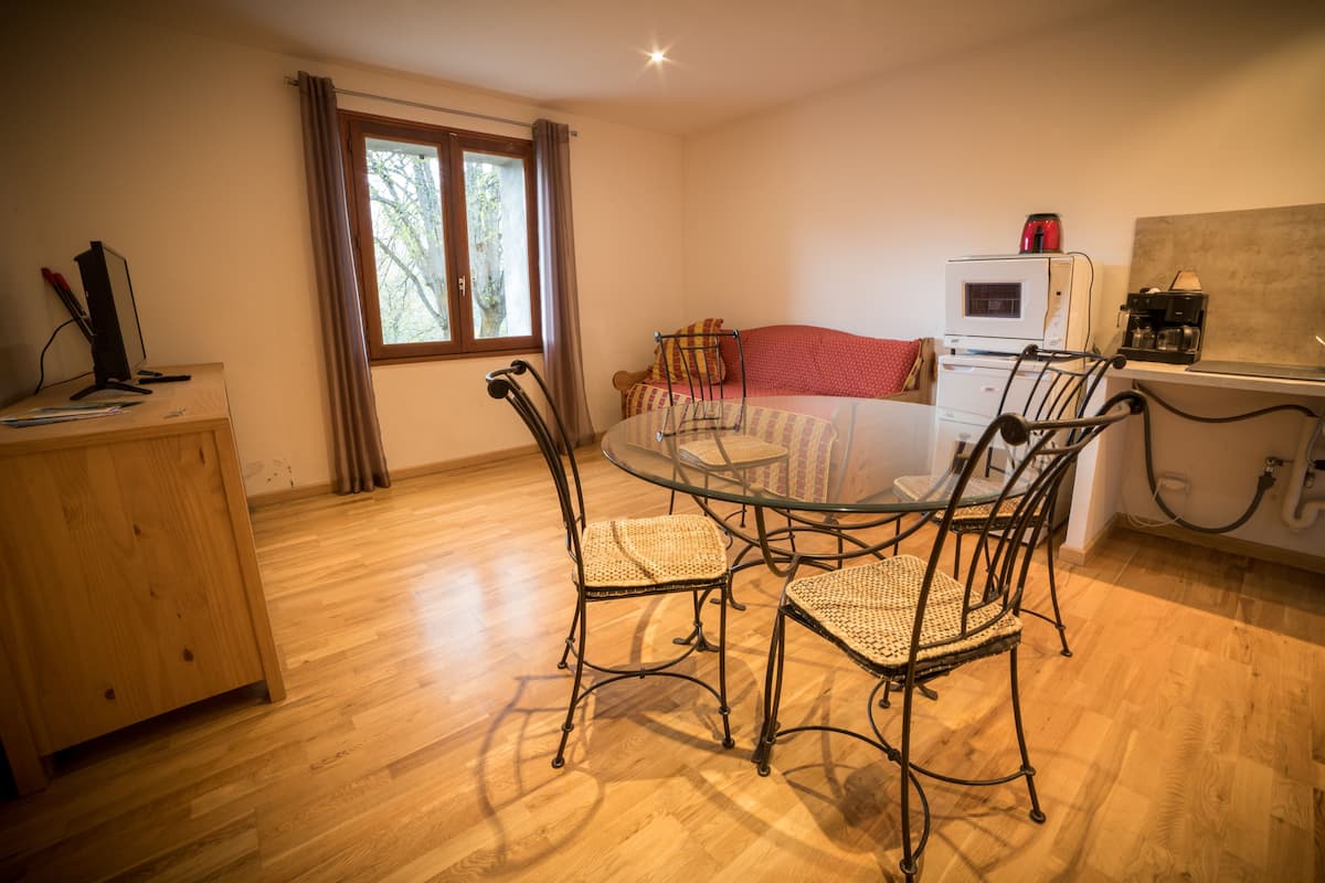Apartment (Rez de Jardin) | Essbereich im Zimmer