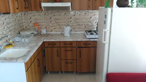 Villa, 2 Bedrooms | Private kitchen | Full-size fridge, stovetop, cookware/dishes/utensils - Erikli Tatil Evi 15 (Kesan)