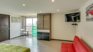 Comfort Apartment | Living area - Apartamento estudio c/ gran vista a la ciudad 1407 (Medellín)