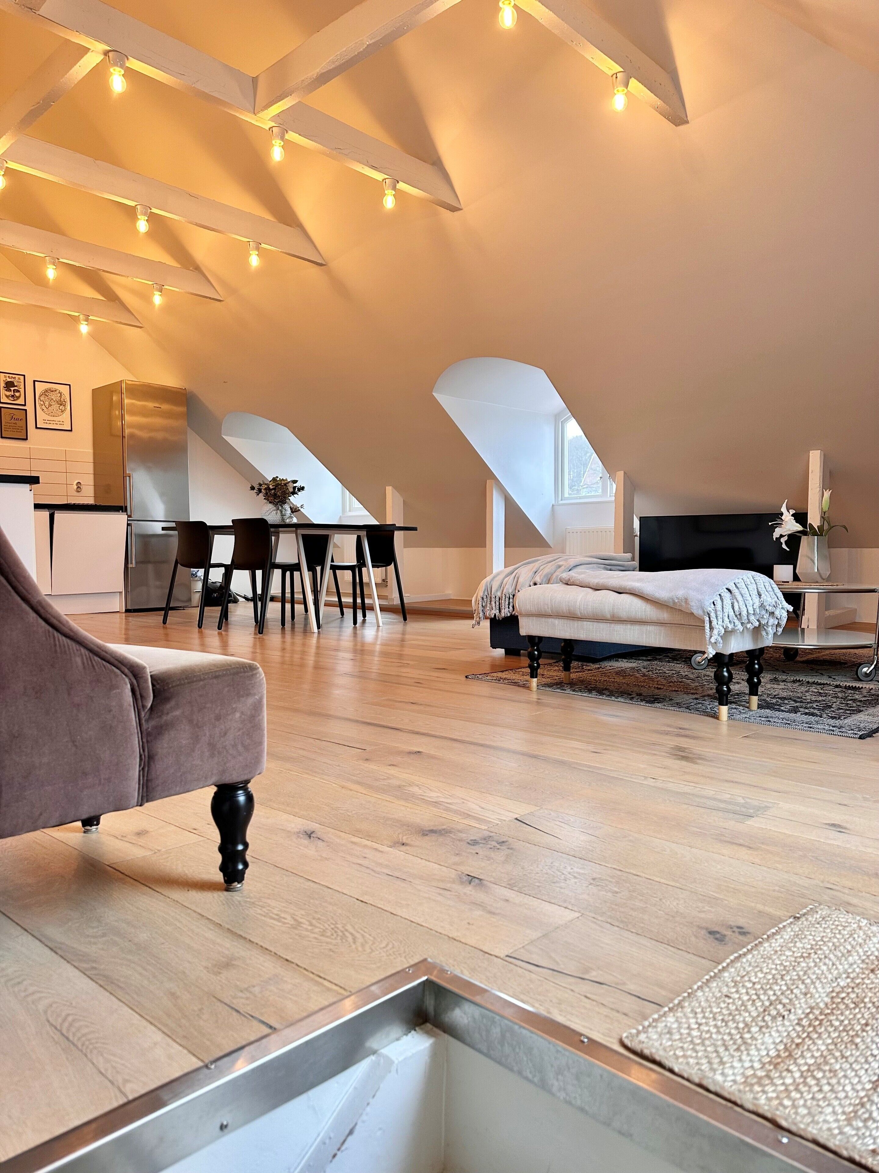 Penthouse Superior | 1 sovrum, individuell inredning, unika möbler och arbetsyta för laptop