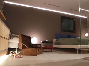 Frette Italian sheets, down duvets, Select Comfort beds, minibar