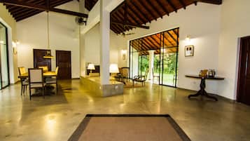 Deluxe Villa, 4 Bedrooms, Private Pool, Garden Area | Living room | Flat-screen TV, pay movies