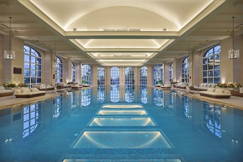 Indoor pool, open 6:00 AM to 10:00 PM, lifeguards on site