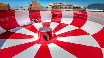 Seasonal outdoor pool, pool umbrellas, pool loungers