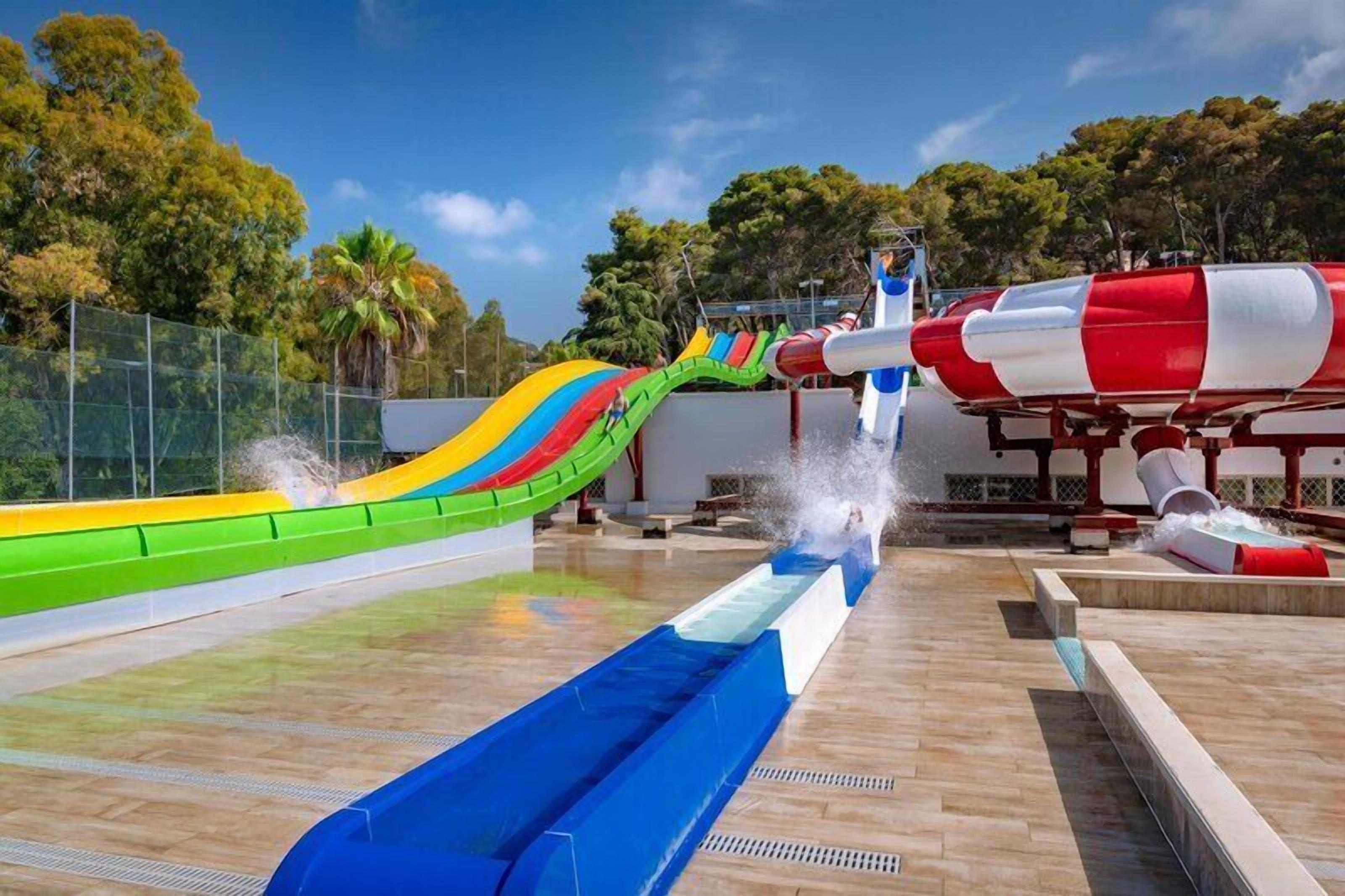 Seasonal outdoor pool, pool umbrellas, pool loungers