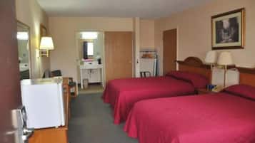Room, 2 Queen Beds, Non Smoking | Iron/ironing board, free WiFi, bed sheets