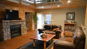 Cabane Tradition, 4 chambres, cheminée | Salle de séjour