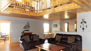 Cabane Tradition, 4 chambres, cheminée | Coin séjour