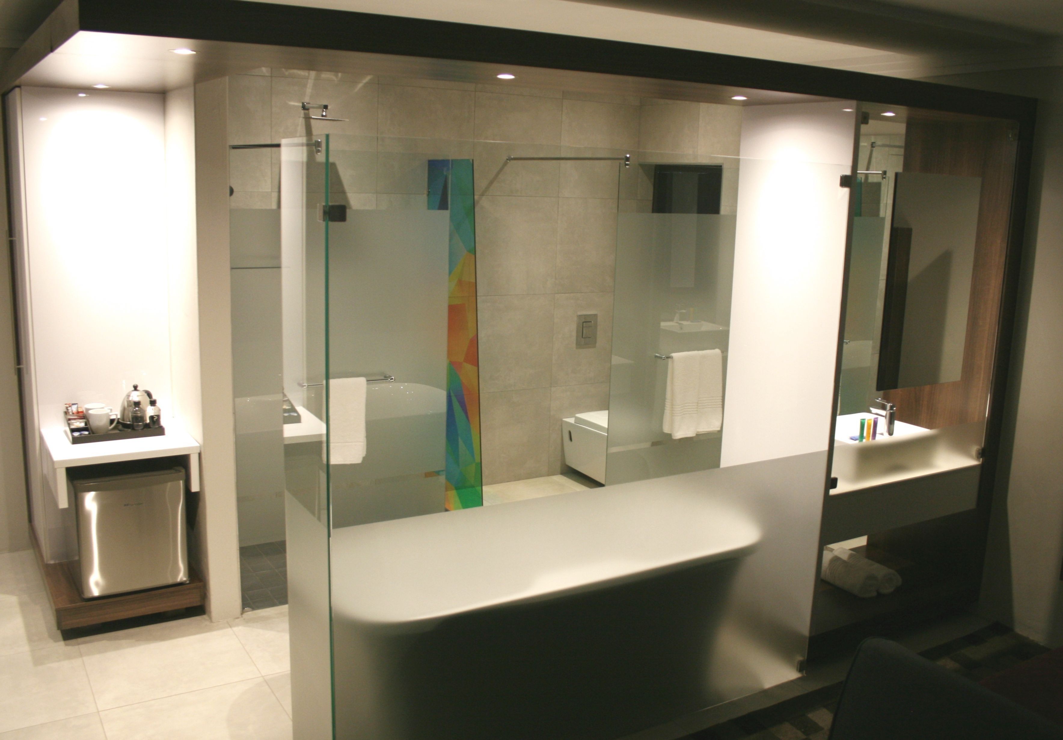 superior queen room (3) | bathroom | shower, free toiletries, towels