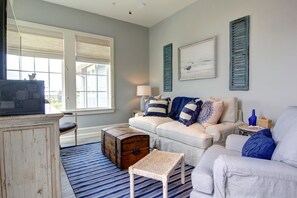 Älytelevisio, DVD-soitin, kirjoja, videokirjasto