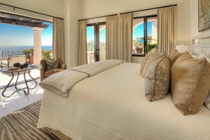 5 bedrooms, pillow-top beds, desk, iron/ironing board