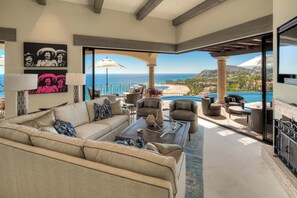 Smart TV, fireplace, DVD player, stereo - Cliffside Villa | Villas Del Mar Palmilla | Includes Chef & Butler (Cabo San Lucas, Baja California Sur)