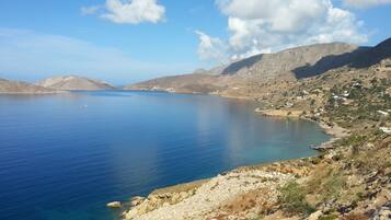 Beach nearby, sun loungers
