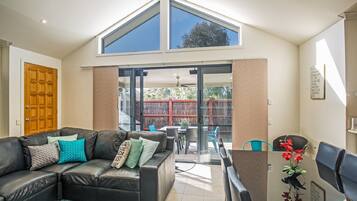 Flat-screen TV, DVD player