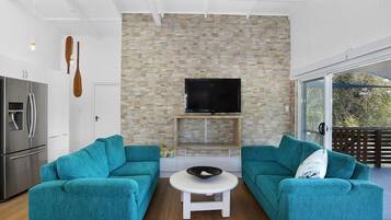 TV, fireplace, DVD player