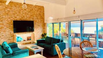 TV, fireplace, DVD player