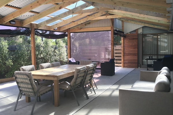 Outdoor HUGE Verandah area. Outdoor Blinds all around.