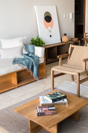 TV, books, stereo - Casa Madera Tulum - PH with private pool and bbq, 10 minutes from the beach. (Tulum)