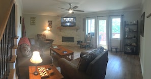 Smart TV, fireplace, Netflix, DVD player