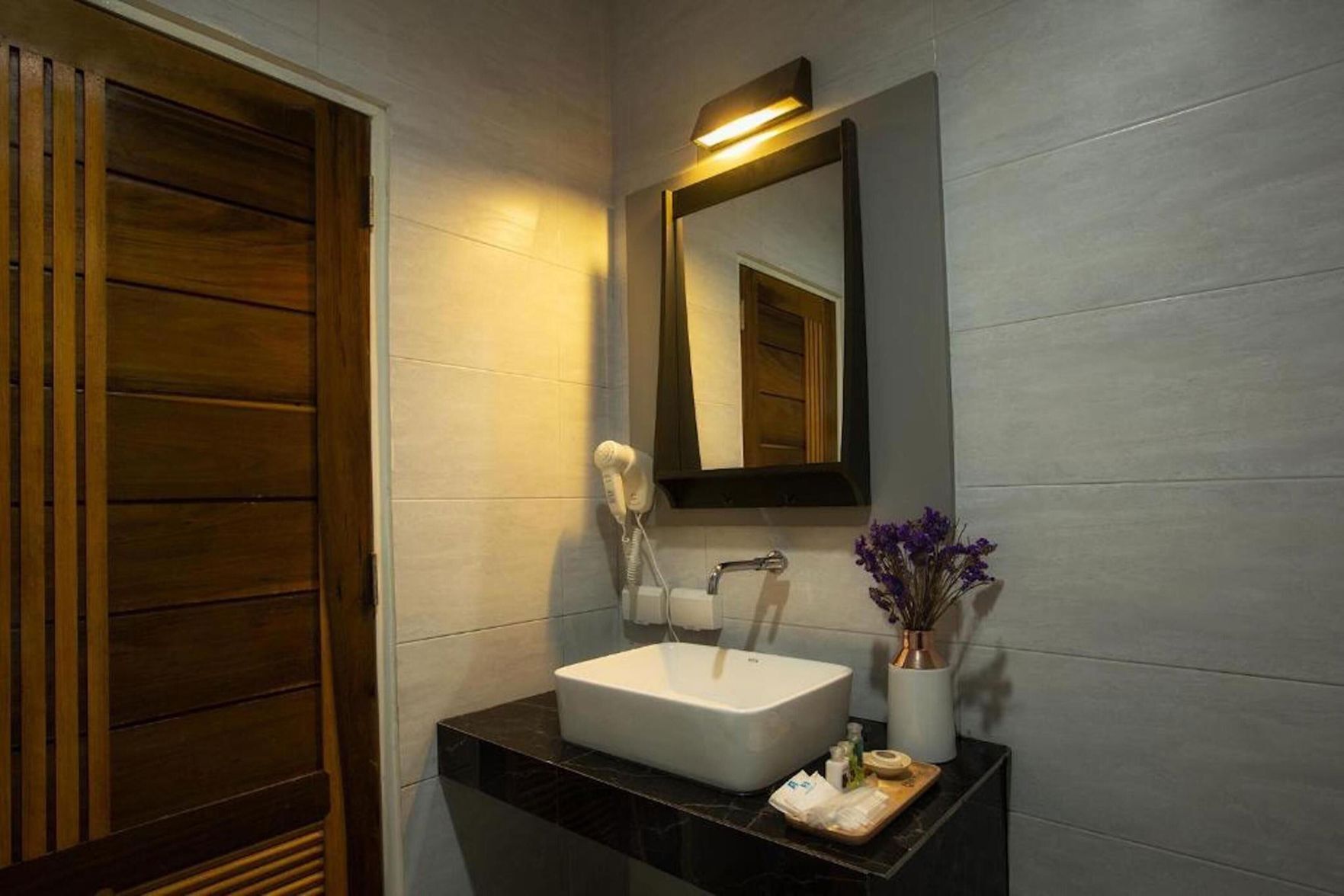 Bathroom | Shower, free toiletries, hair dryer, bathrobes