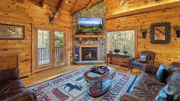 Smart-tv, eldstad, Netflix och dvd-spelare