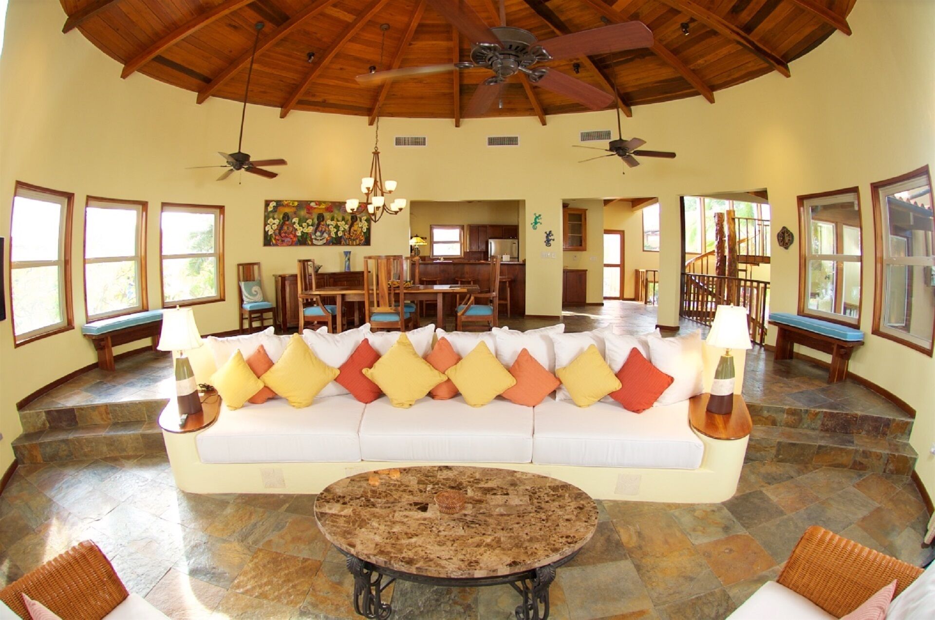 Smart TV, DVD player, books, music library