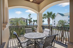 Outdoor dining - Stunning Getaway w/ Pool, Outdoor Kitchen, Rooftop Deck, & Gulf Views! (Miramar Beach)
