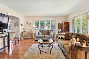 Smart TV, DVD player, books