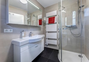 Shower, hair dryer
