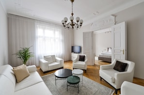 Smart TV, fireplace, books - ART NOUVEAU 3BEDROOM 2,5BATHROOM APARTMENT OLD TOWN SQUARE (Prague)