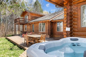 Outdoor dining - RMR: Teton View Cabin Home in Wilson,WY (Wilson,)