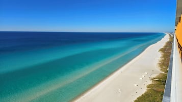 Plage, chaises longues