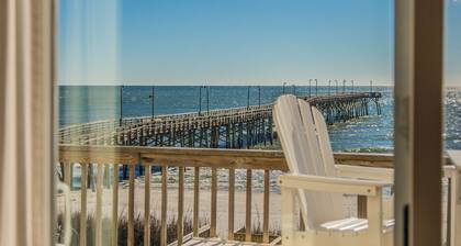 JOLLY DAVE'S: 4 BR / 3 BA Oceanfront Topsail Beach, vuodepaikkoja 12
